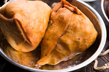 Veg Samosa - is a crispy and spicy Indian triangle shape snack