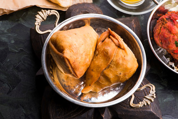 Veg Samosa - is a crispy and spicy Indian triangle shape snack