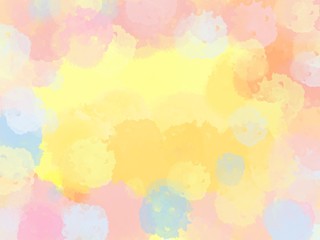  yellow gold pink and blue in  watercolor background design. Fringing in colorful sunrise