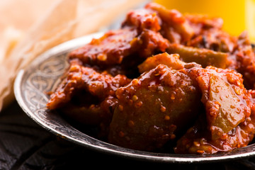South Indian Lemon Pickle is a spicy tangy pickle