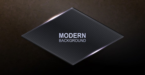 A gorgeous dark background with a shiny rhombus-shaped textured frame