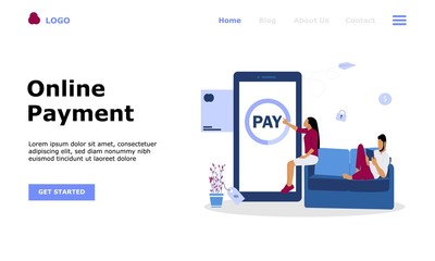 Online Payment Vector Illustration Concept, Suitable for web landing page, ui, mobile app,  editorial design, flyer, banner, and other related occasion