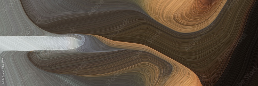 Aufkleber dynamic designed horizontal header with old mauve, tan and pastel brown colors. dynamic curved lines with fluid flowing waves and curves