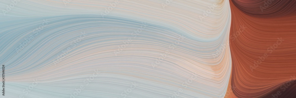 Aufkleber surreal header with silver, brown and moderate red colors. dynamic curved lines with fluid flowing waves and curves