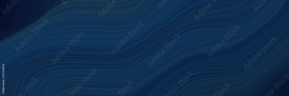 Aufkleber modern designed horizontal header with very dark blue and dark slate gray colors. dynamic curved lines with fluid flowing waves and curves