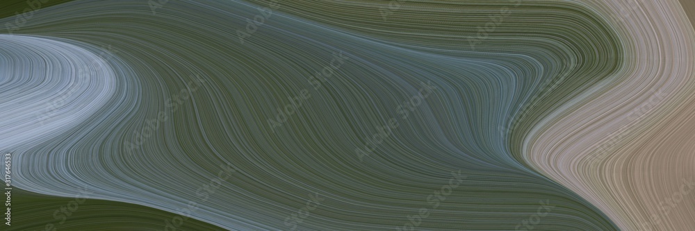 Aufkleber flowing banner design with dim gray, dark slate gray and rosy brown colors. dynamic curved lines with fluid flowing waves and curves