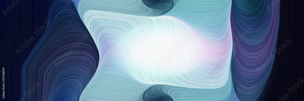 Poster dynamic banner with lavender, sky blue and very dark blue colors. dynamic curved lines with fluid fl