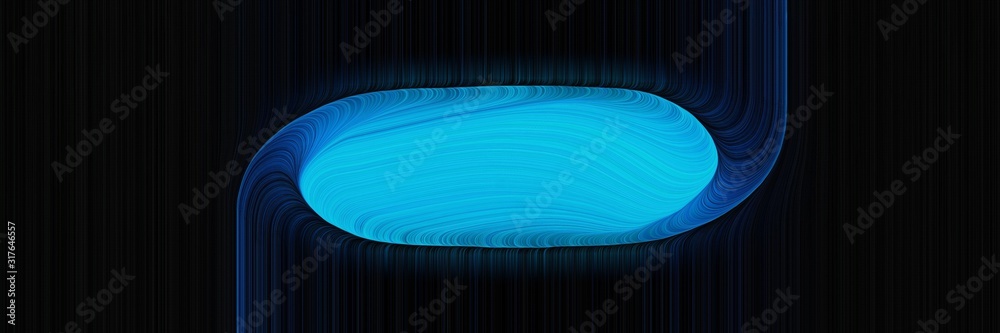 Aufkleber dynamic designed horizontal banner with dark turquoise, black and midnight blue colors. dynamic curved lines with fluid flowing waves and curves