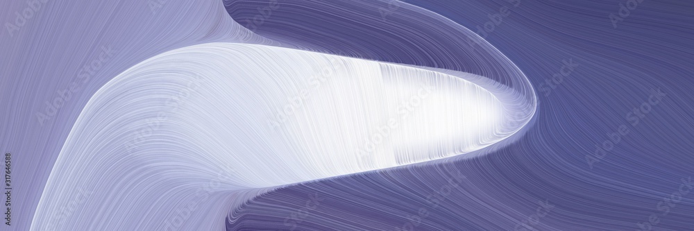 Poster artistic horizontal header with old lavender, dark slate blue and lavender colors. dynamic curved li