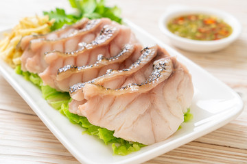 Steamed Grouper Fish with Spicy Dipping Sauce