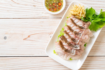 Steamed Grouper Fish with Spicy Dipping Sauce