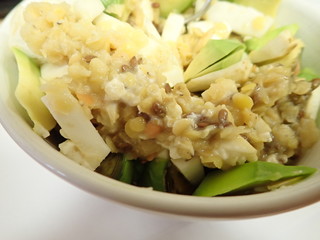 vegetable and legumes salad with cream