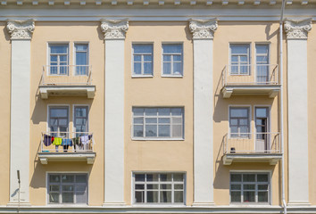 Obraz premium Facade of a house with balconies in Kazan