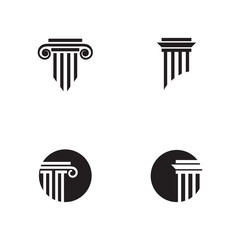 Set Of Pillar Logo Template,Column Vector