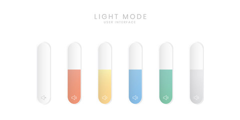 Elegant 3D Volume Bar UI in Light Mode