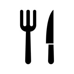 flatware - fork, spoon , plate and knife icon vector design template