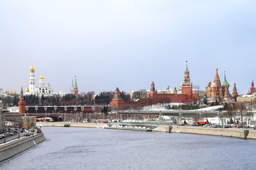 Obraz premium Beautiful landscape photos of the Moscow winter Kremlin
