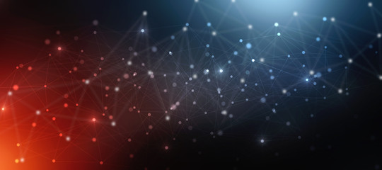 2d illustration Abstract futuristic electronic circuit technology background © meenkulathiamma