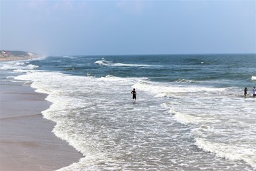 High angle view of coastline
