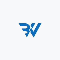 BW W B Letter Logo Design
