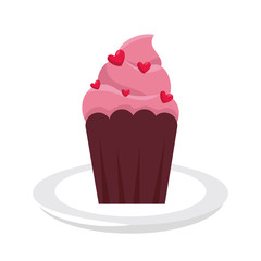 delicious cupcake pastry isolated icon