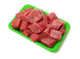 Fresh beef cut isolated on white background 