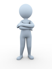 3d man stylish standing pose