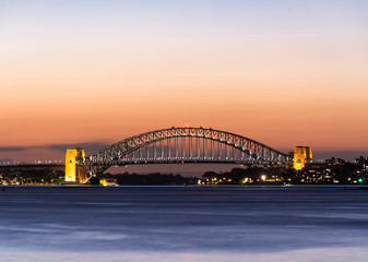 Sydney Harbour Bridge at sunset, Australia