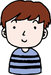 Obraz premium Hand painted cute Smiling people icon