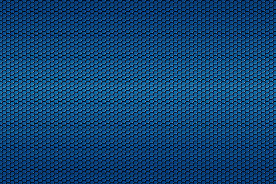 blue honeycomb Carbon fiber background, black texture