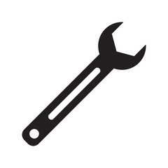 wrench icon vector on white background