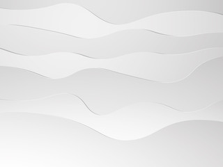 Waves of plain white paper cuts