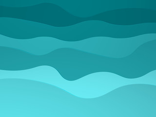 Fototapeta premium Waves of aquamarine paper tones
