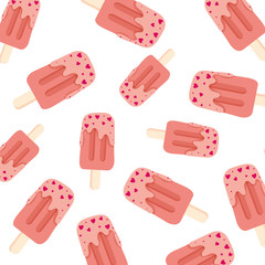 background of ice creams in stick