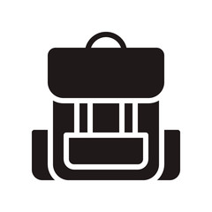 Backpack icon in trendy flat style design. Vector graphic illustration. Backpack icon for website design, logo, app, and ui. EPS 10.