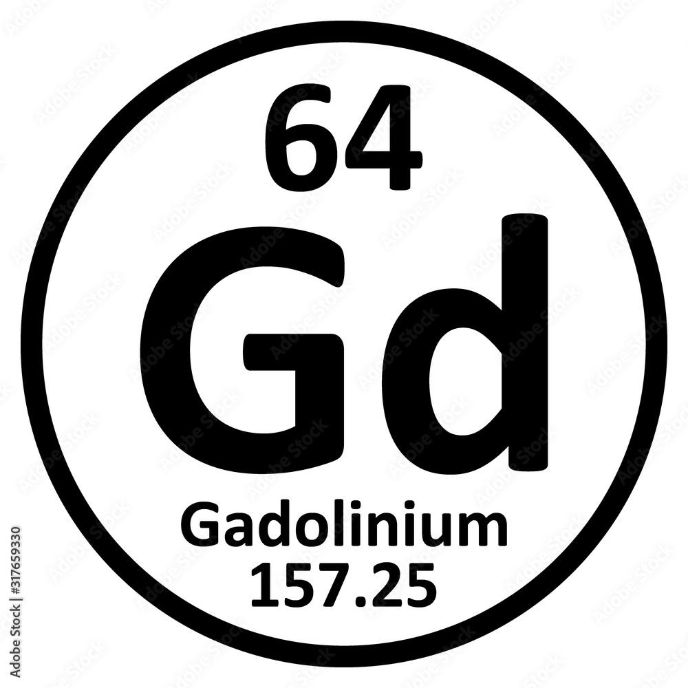 Wall mural Periodic table element gadolinium icon. - Wall murals