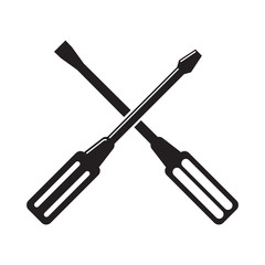 Screwdriver icon vector symbol on white background