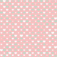 Hearts pattern. Valentine day design. Vector.