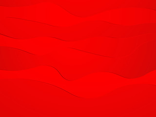 Waves of red colored paper cuts