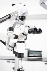 Image of a professional dental endodontic binocular microscope