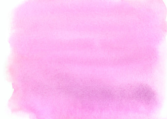 translucent light romantic delicate pink background with gradient painted with watercolor paints on white paper