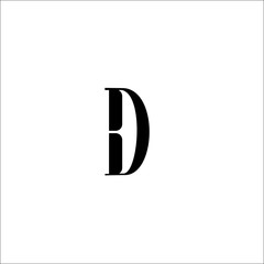 BD B D initial logo design vector