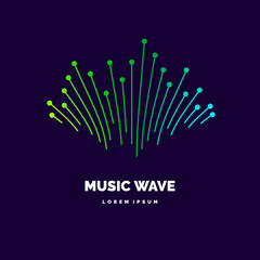 Vector illustration of music wave in the form of the equalizer