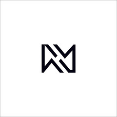 NH Modern Letter Logo Design