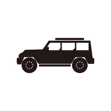 Jeep vector icon illustration sign