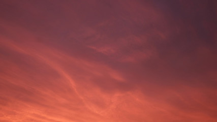 Beautiful orange sky in sunset time, nature background