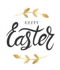 Easter card with lettering and twigs