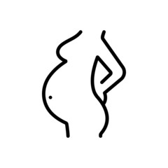 Black line icon for maternity
