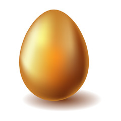 golden egg isolated on white background