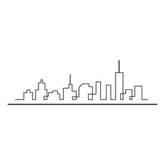 Fototapeta na wymiar city skyline vector silhouette